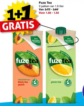 Hoogvliet Fuze tea 1,5 liter aanbieding