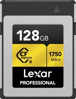 Coolblue Lexar Professional SDXC 1800x GOLD 128GB 210MB/s - Duo-Pack aanbieding