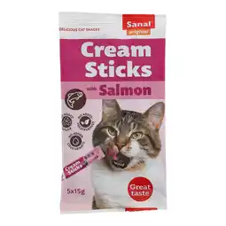 Van Cranenbroek Snack kat cream sticks zalm 5St Sanal aanbieding