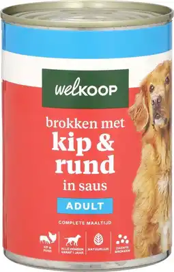Welkoop Welkoop Brokken in gelei - Hondenvoer - Kip - Rund - 400gram aanbieding