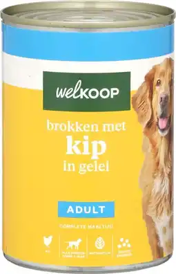 Welkoop Welkoop Brokken in gelei - Hondenvoer - Kip - 400gram aanbieding