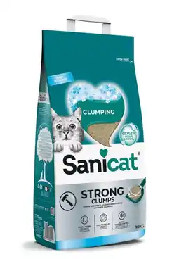 Welkoop Sanicat Strong Clumps - Kattenbakvulling - Heel fijn - 10kg aanbieding