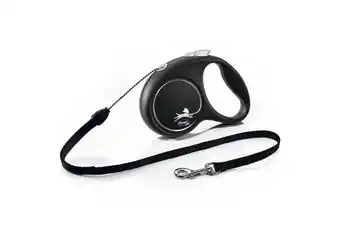 Welkoop Flexi Black Design - Koord - Rollijn - Hondenriem - Kunststof - S - 5 meter aanbieding