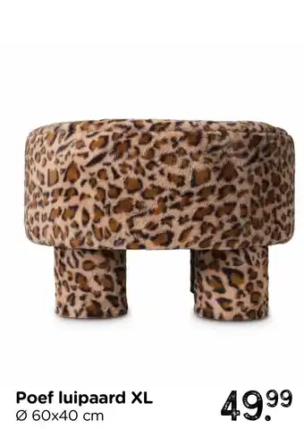 Xenos Poef luipaard XL aanbieding