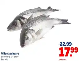 Makro Wilde zeebaars Sortering 1-2 kilo Per kilo aanbieding