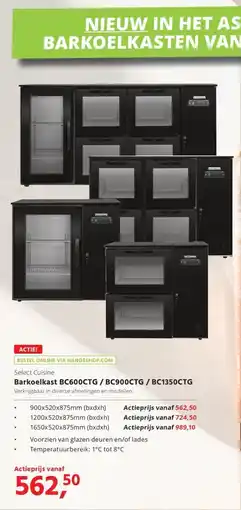 HANOS Barkoelkast BC600CTG / BC900CTG/BC1350CTG aanbieding