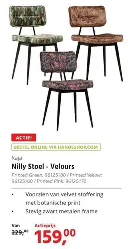 HANOS Nilly Stoel - Velours aanbieding
