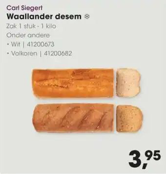 HANOS Carl Siegert Waallander desem aanbieding