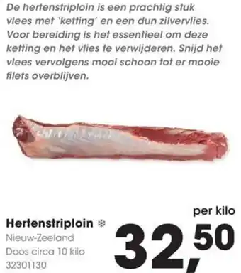 HANOS Hertenstriploin aanbieding