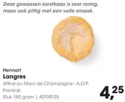 HANOS Hennart Langres aanbieding