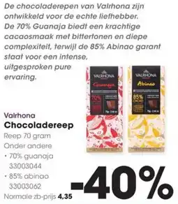 HANOS Valrhona Chocoladereep aanbieding