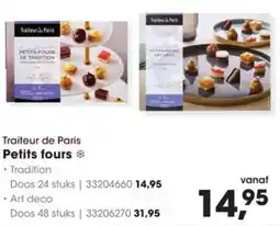 HANOS Traiteur de Paris Petits fours aanbieding