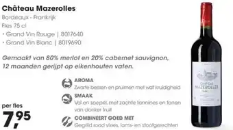 HANOS Château Mazerolles aanbieding