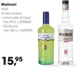 HANOS Molinari Limoncello di Capri aanbieding