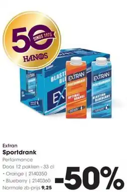 HANOS Extran Sportdrank Performance aanbieding