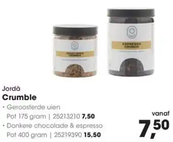 HANOS Jordà Crumble aanbieding