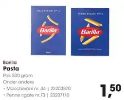HANOS Barilla Pasta aanbieding