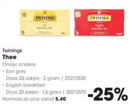 HANOS Twinings Thee aanbieding