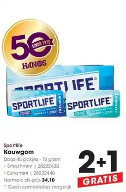HANOS Sportlife Kauwgom aanbieding