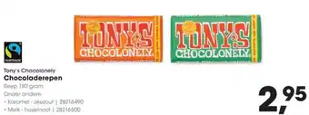HANOS Tony's Chocolonely Chocoladerepen aanbieding