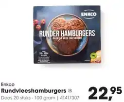 HANOS Enkco Rundvleeshamburgers aanbieding