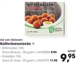 HANOS Ad van Geloven Kalfsvleessnacks aanbieding