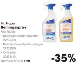 HANOS Mr. Proper Reiningsspray aanbieding