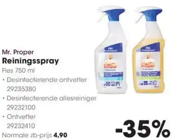 HANOS Mr. Proper Reiningsspray aanbieding