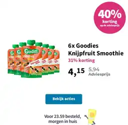 Plein.nl 6x Goodies Knijpfruit Smoothie aanbieding