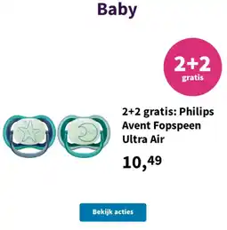 Plein.nl Philips Avent Fopspeen Ultra Air aanbieding