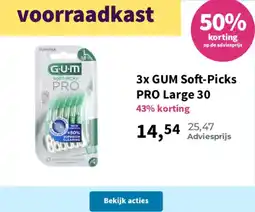Plein.nl 3x GUM Soft-Picks PRO Large 30 aanbieding