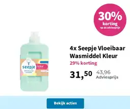 Plein.nl 4x Seepje Vloeibaar Wasmiddel Kleur aanbieding