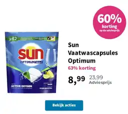 Plein.nl Sun Vaatwascapsules Optimum aanbieding