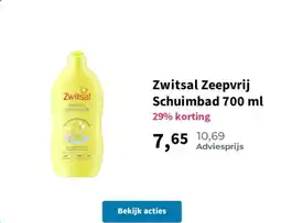 Plein.nl Zwitsal Zeepvrij Schuimbad aanbieding