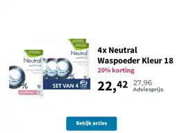 Plein.nl 4x Neutral Waspoeder Kleur 18 aanbieding
