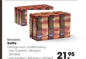 HANOS Mondiano koffie melange rood - snelfiltermaling aanbieding