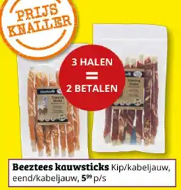 Tuinland Beeztees kauwsticks aanbieding