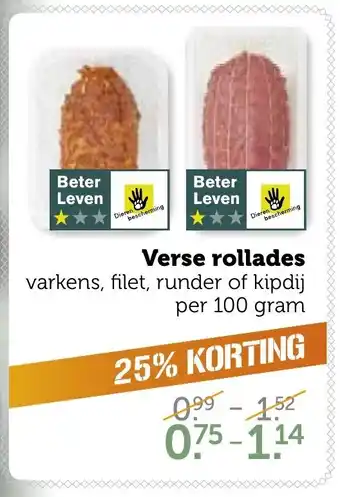 Coop Verse rollades 100g aanbieding