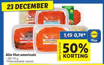 Lidl Filet Americain 150-175g aanbieding