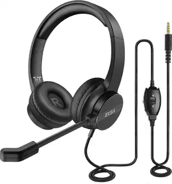 Bol.com Office Headset - Koptelefoon - Hoofdtelefoon met Microfoon - 3.5mm jack - Licht en Comfortabel aanbieding