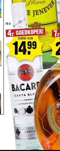 Dirck 3 Bacardi carta blanca aanbieding