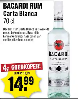 Dirck 3 Bacardi rum carta blanca aanbieding