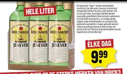 Dirck 3 Jouke de Jonghe Korenmout Jenever aanbieding
