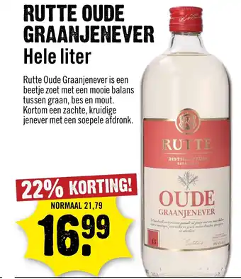 Dirck 3 Rutte oude graanjenever aanbieding