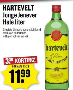 Dirck 3 HARTEVELT Jonge Jenever Hele liter aanbieding