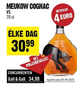 Dirck 3 Meukow cognac aanbieding