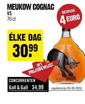 Dirck 3 Meukow cognac aanbieding