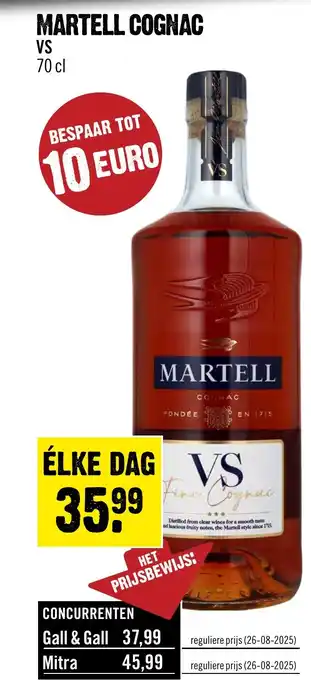 Dirck 3 Martell cognac aanbieding