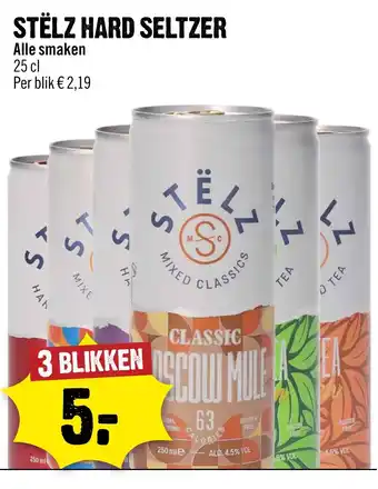 Dirck 3 Stëlz hard seltzer aanbieding