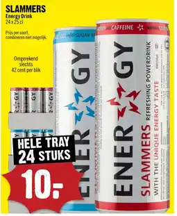 Dirck 3 Slammers Energy Drink aanbieding